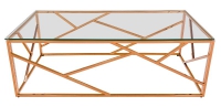 Журнальный стол Арт Деко розовое золото