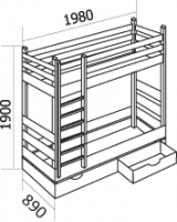 Кровать 2-х ярусная детская